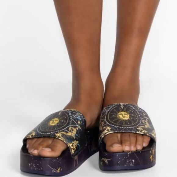 NWT Johnny Was Biya JWLA Supernova Pool Platform Slides Slip Ons Sandals Flats - Picture 2 of 8